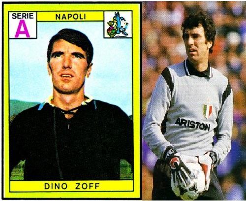 DINO ZOFF - Il Napoli lo acquistò dal Mantova nel 1967, rimase in azzurro fino al '72 (143 presenze), quando lo prese la Juve, dove divenne uno dei più forti portieri italiani (con i bianconeri 330 presenze e tanti record battuti). Si ritirò all'età di 41 anni.