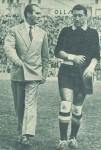1951, Sampdoria 2 - Napoli 1, Monzeglio con Casari portiere del Napoli.