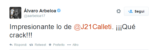 tweet arbeloa