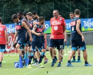Sarri Napoli insigne ghoulam romano squadra allenamento jorginho Dimaro2015