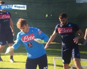 allenamento napoli david lopez gabriel