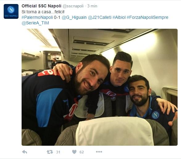higuain albiol callejon napoli tweet