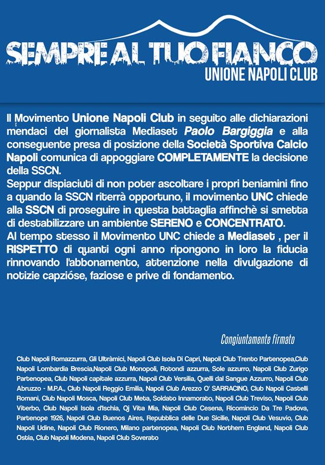 unc comunicato