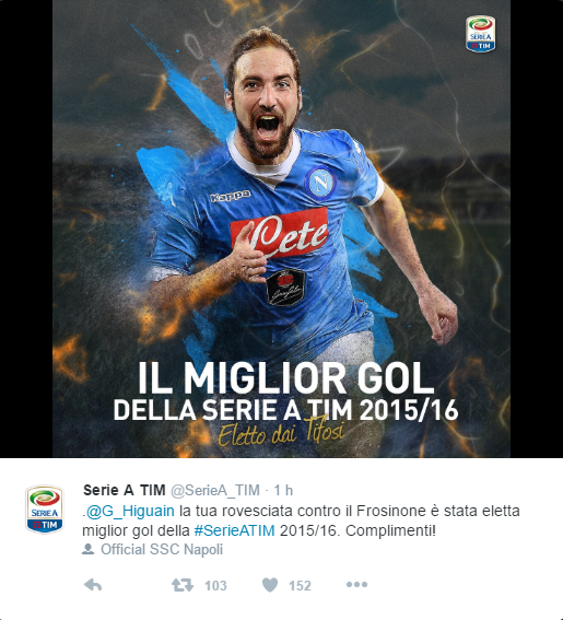 higuain gol frosinone tweet
