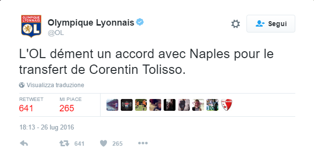 lione tolisso tweet