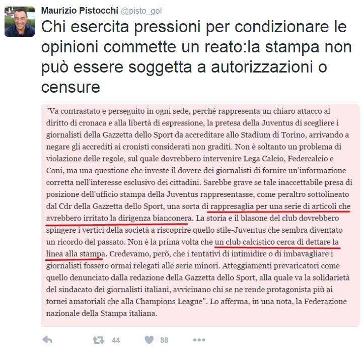 maurizio pistocchi gazzetta