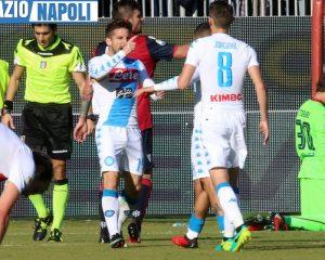 CAGLIARI, NAPOLI NELLA FOTO: HAMSIK FINE GARA FOTO MOSCA