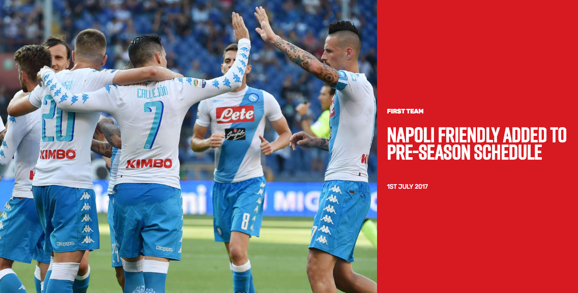 UFFICIALE – Il Bournemouth annuncia: “Amichevole con il Napoli il prossimo 6 agosto”