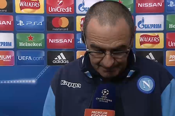 Sarri: “Abbiamo messo in difficoltà il City, peccato per la prima mezz’ora”