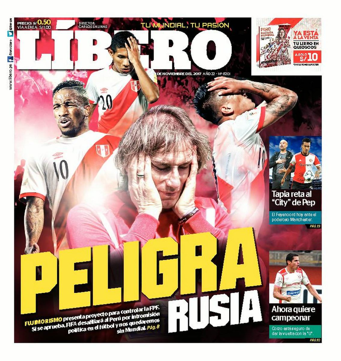 Dal Perù: “La NAZIONALE PERUVIANA rischia L’ESCLUSIONE dai MONDIALI, L’ITALIA spera nel RIPESCAGGIO”