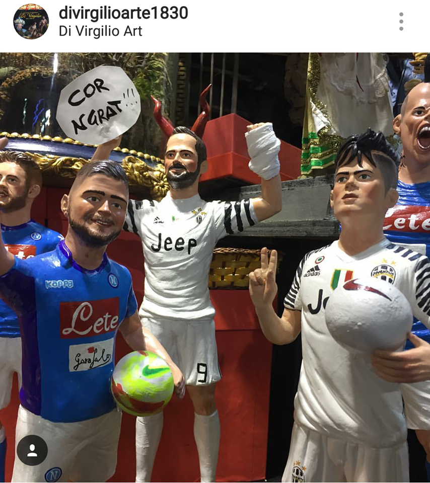 Curioso retroscena dopo Napoli-Juve: è stata mostrata una statuetta particolare ad Higuain