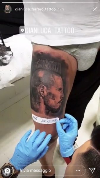 Foto Tatuaggio Speciale Per Papa Hamsik
