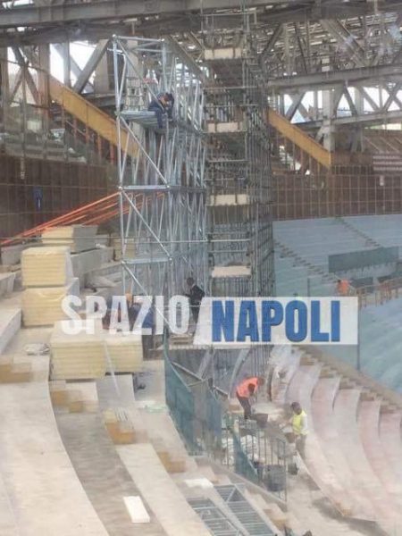 universiadi- maxi schermo-san paolo- lavori