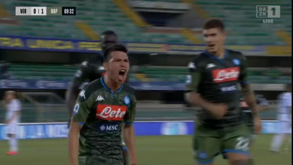 Verona-Napoli Lozano gol