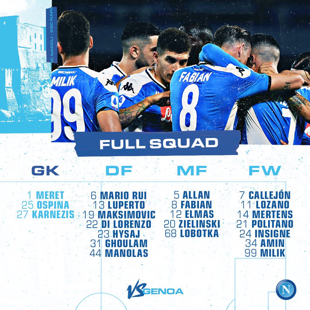 convocati genoa napoli