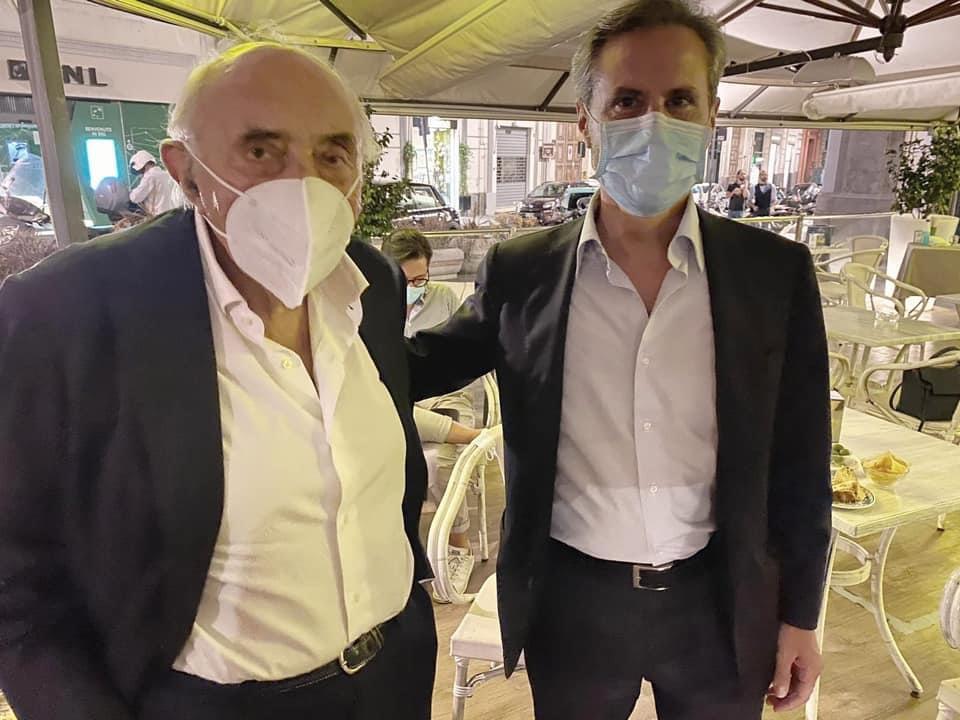 Caldoro incontra Ferlaino e punge ADL: “Lo ringrazio, è il mio Presidente del cuore”