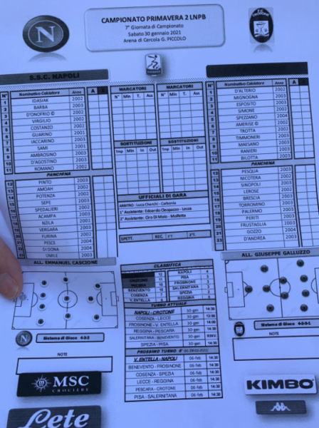 napoli crotone primavera