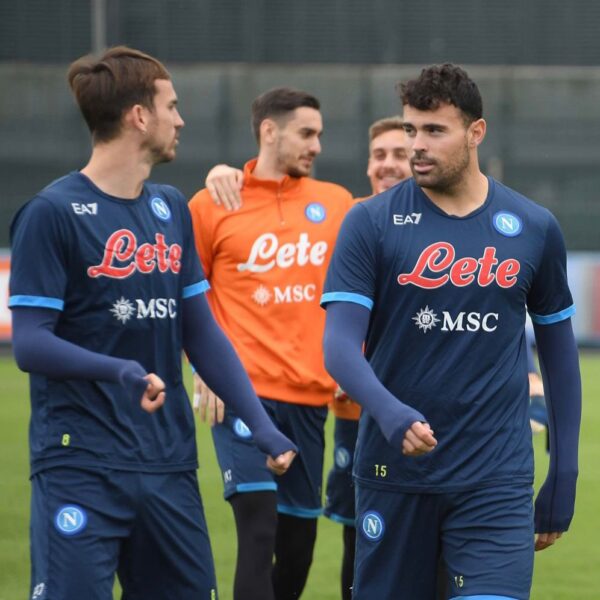 Allenamento Napoli Petagna Fabian Ruiz Meret Marfella