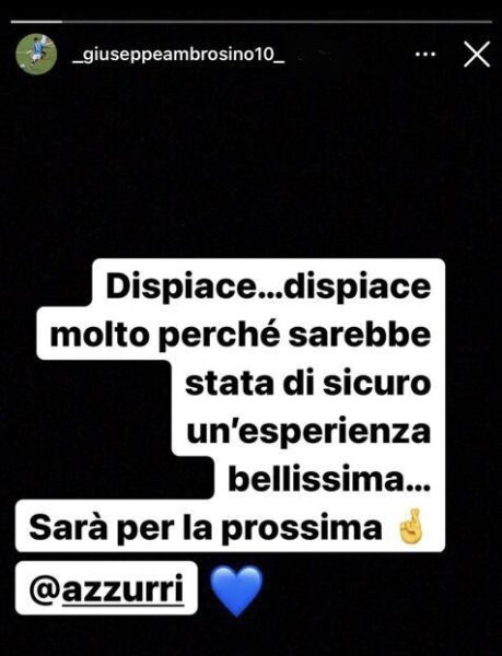 Giuseppe Ambrosino infortunio