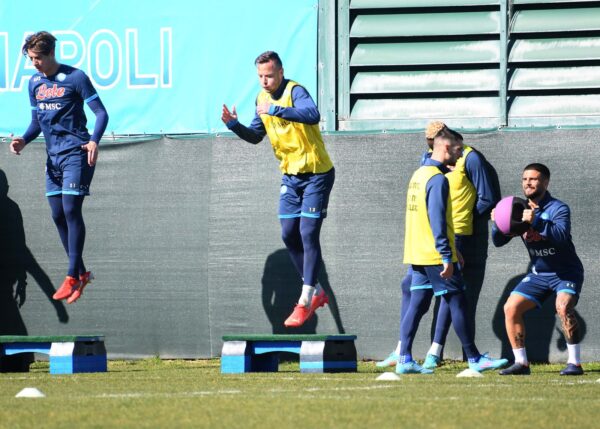Napoli Sassuolo report allenamento