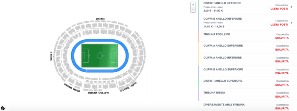 Biglietti disponibili Napoli-Inter