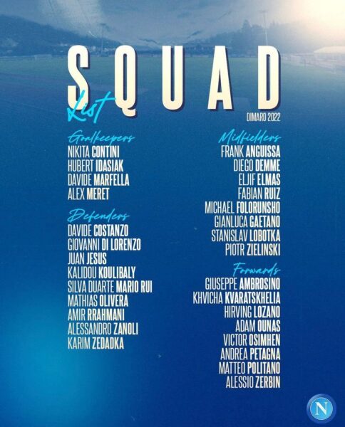 convocati napoli dimaro