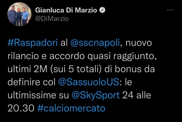 Tweet Gianluca Di Marzio
