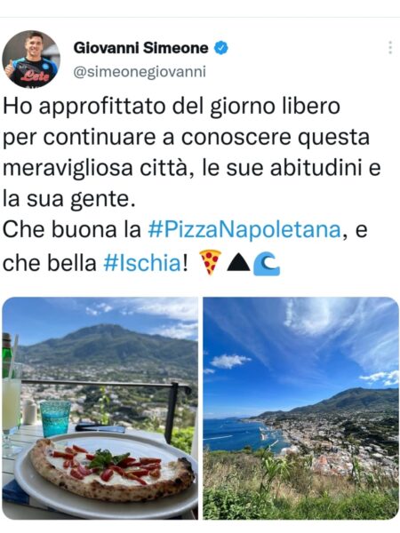 Tweet Simeone Napoli