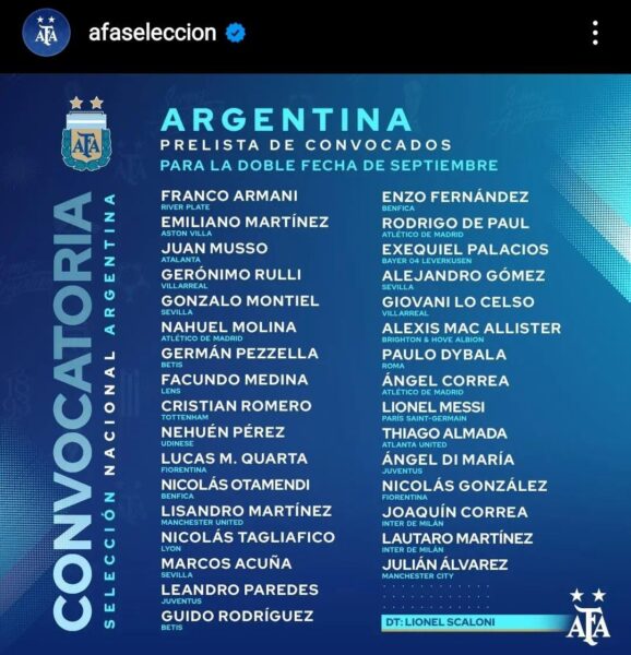Giovanni Simeone convocazioni Argentina