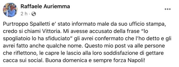 Auriemma discussione Spalletti