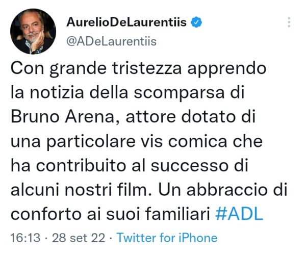 De Laurentiis Bruno Arena