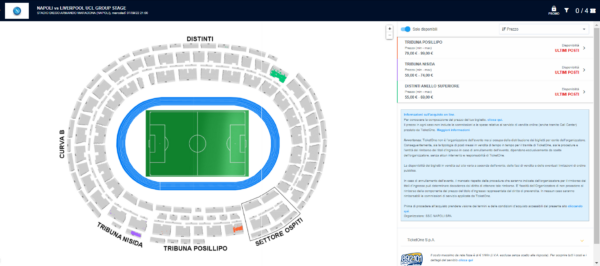 Biglietti Napoli Liverpool