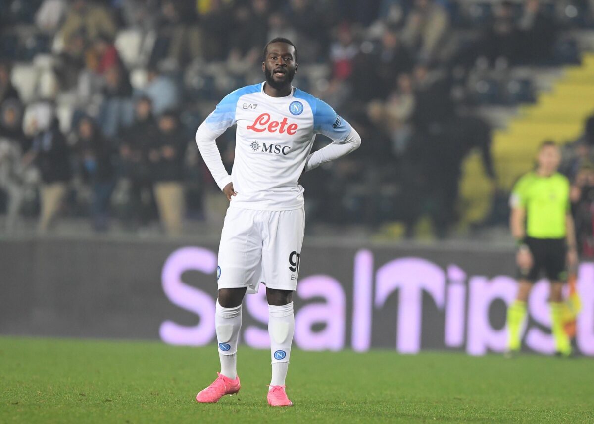 Tanguy Ndombele in campo durante Empoli Napoli