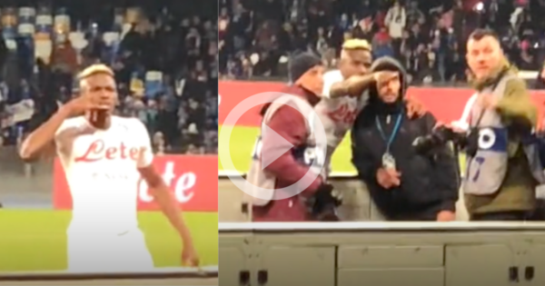 tifoso bandiera osimhen telefono