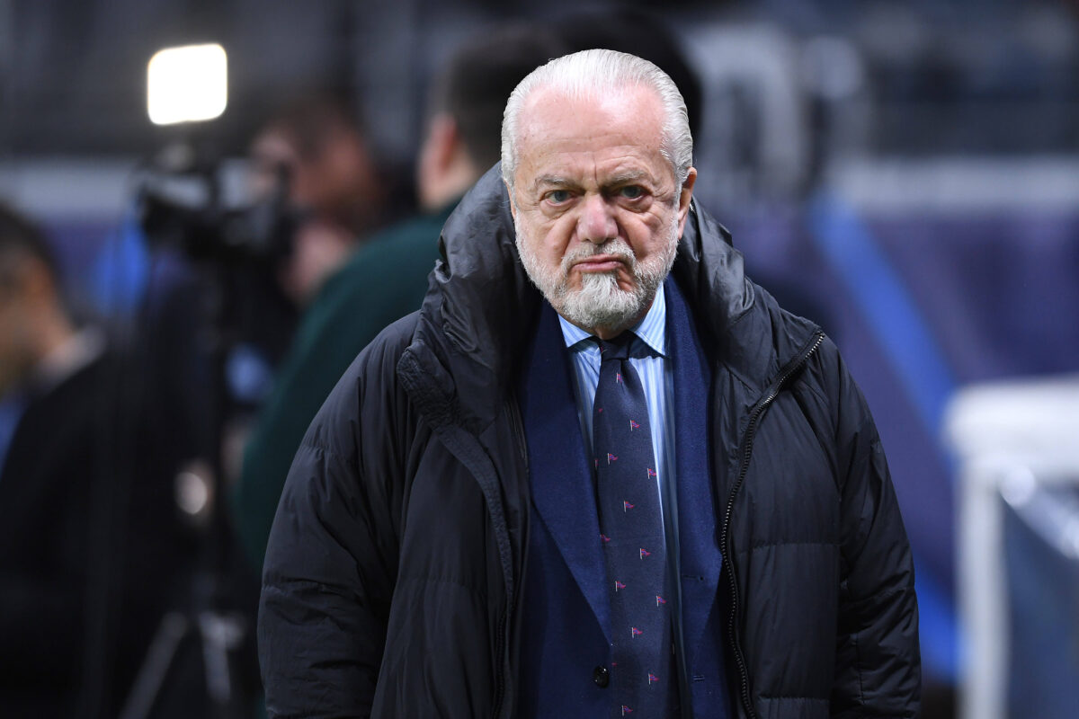 Aurelio De Laurentiis a bordocampo per Napoli Eintracht Francoforte