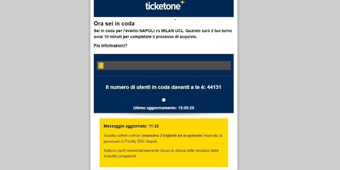 TicketOne Napoli Milan Champions League