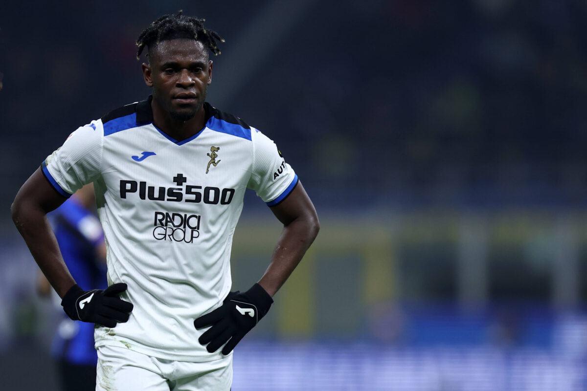 Duvan Zapata sconsolato durante Inter Atalanta