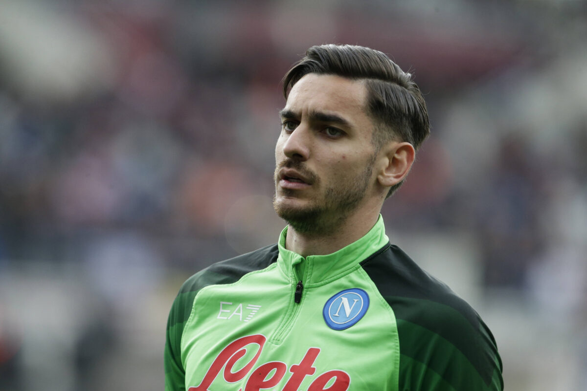 Meret in campo durante Torino-Napoli