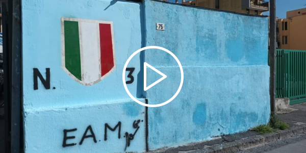 Murales Scudetto Napoli Imbrattato