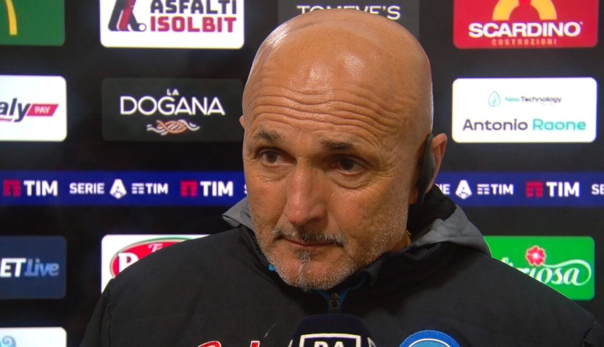 Luciano Spalletti durante il post-partita di Lecce-Napoli