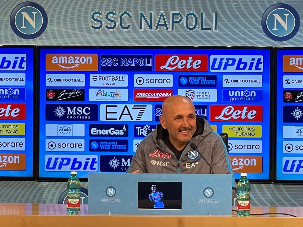 Luciano Spalletti in conferenza stampa alla vigilia della gara di campionato tra Napoli e Verona