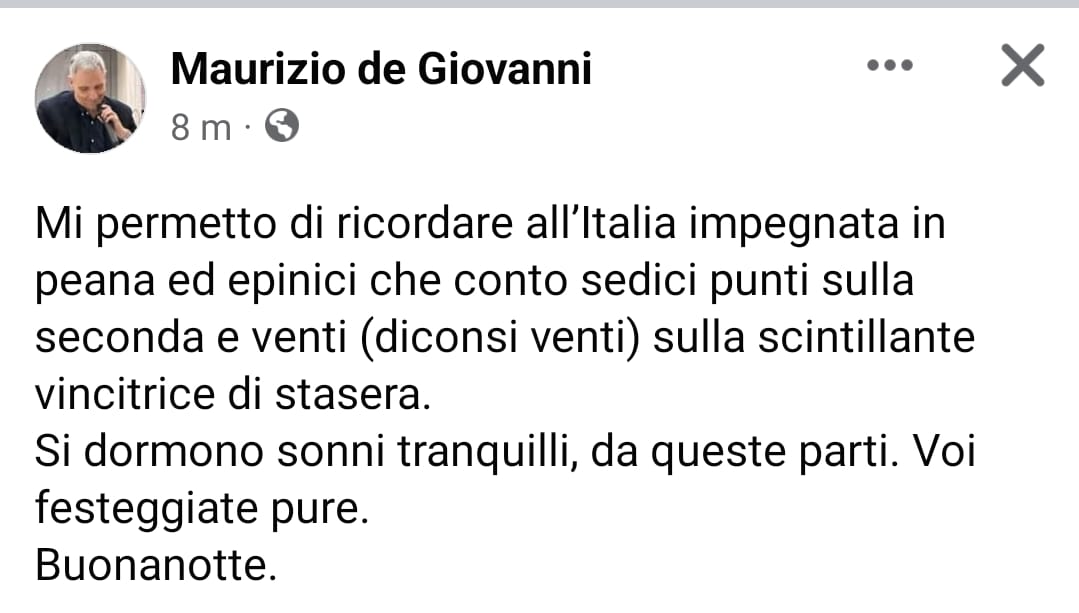 Maurizio De Giovanni Facebook