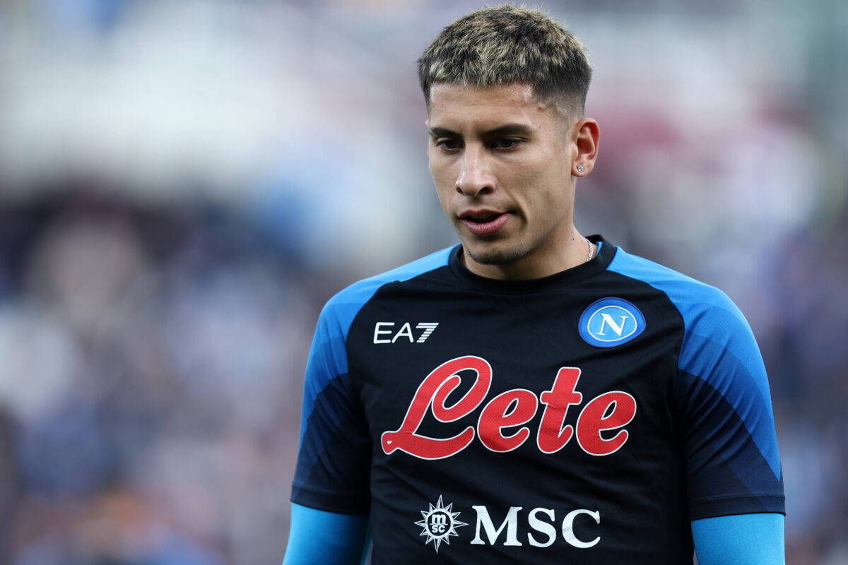 Olivera in campo durante Torino-Napoli