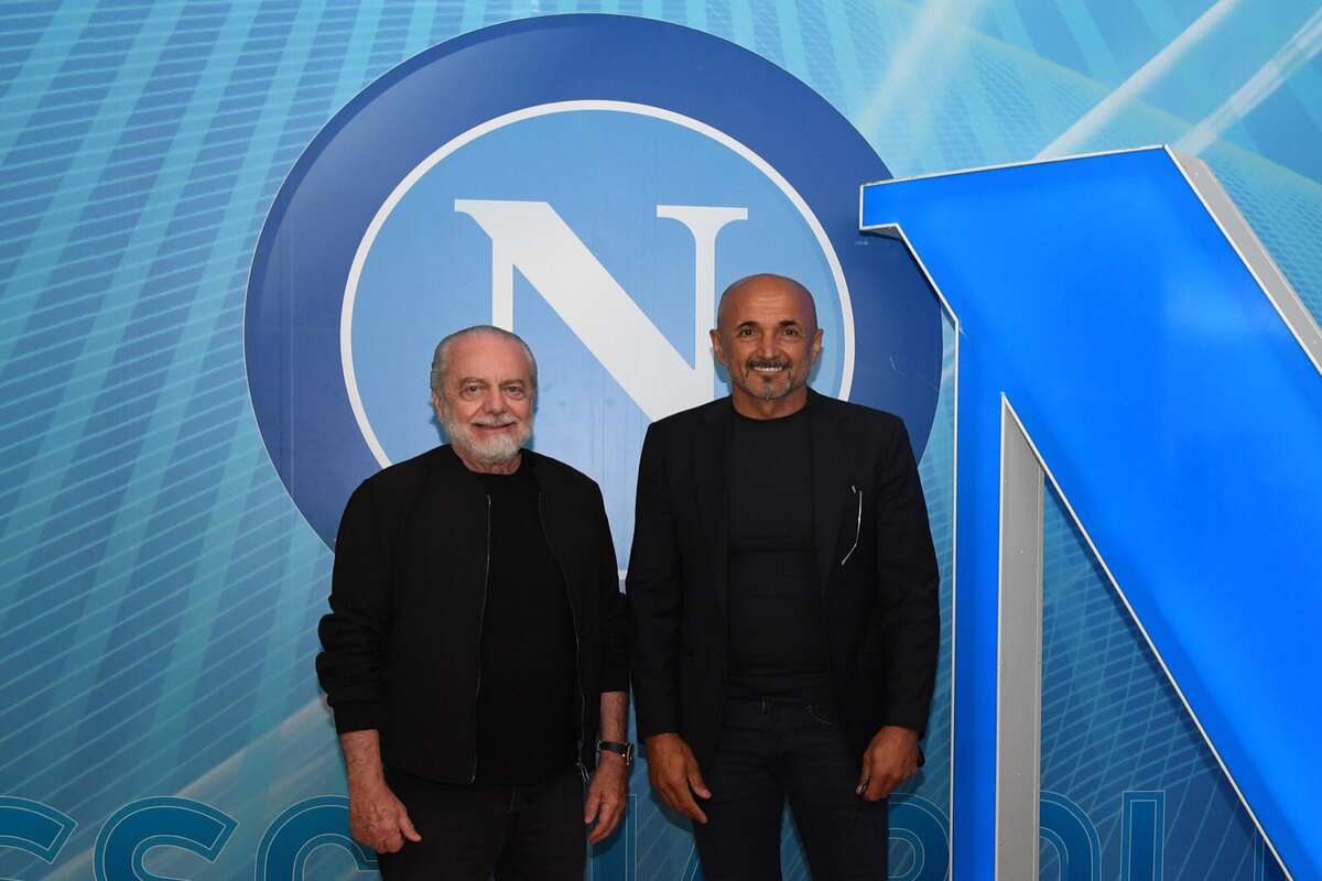 De Laurentiis e Spalletti insieme al centro sportivo del Napoli