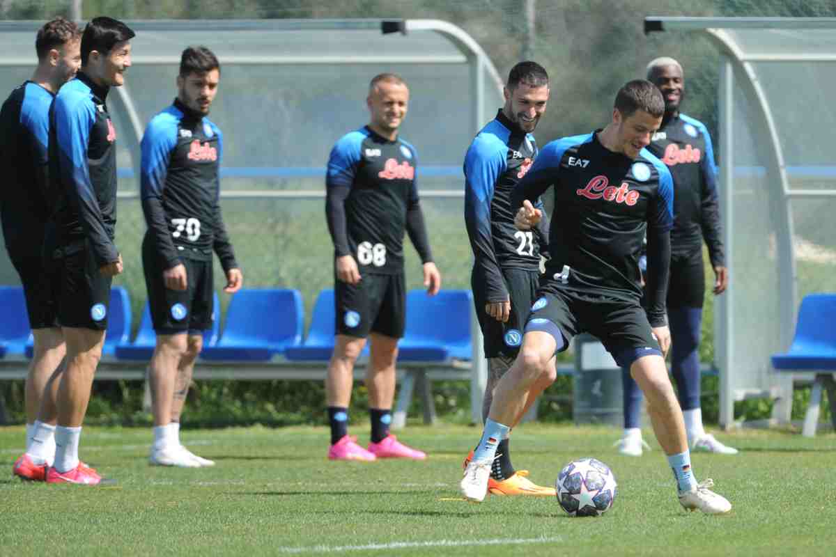 Diego Demme in allenamento