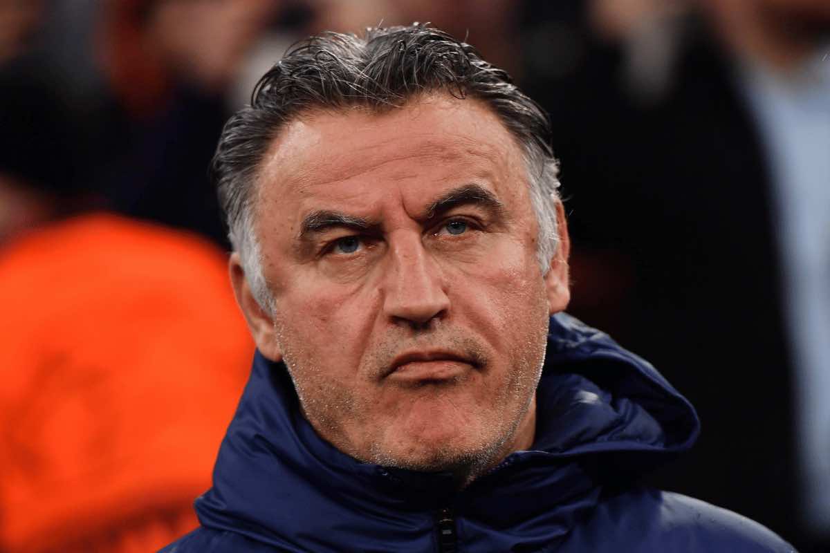 Galtier in campo durante un partita con il PSG