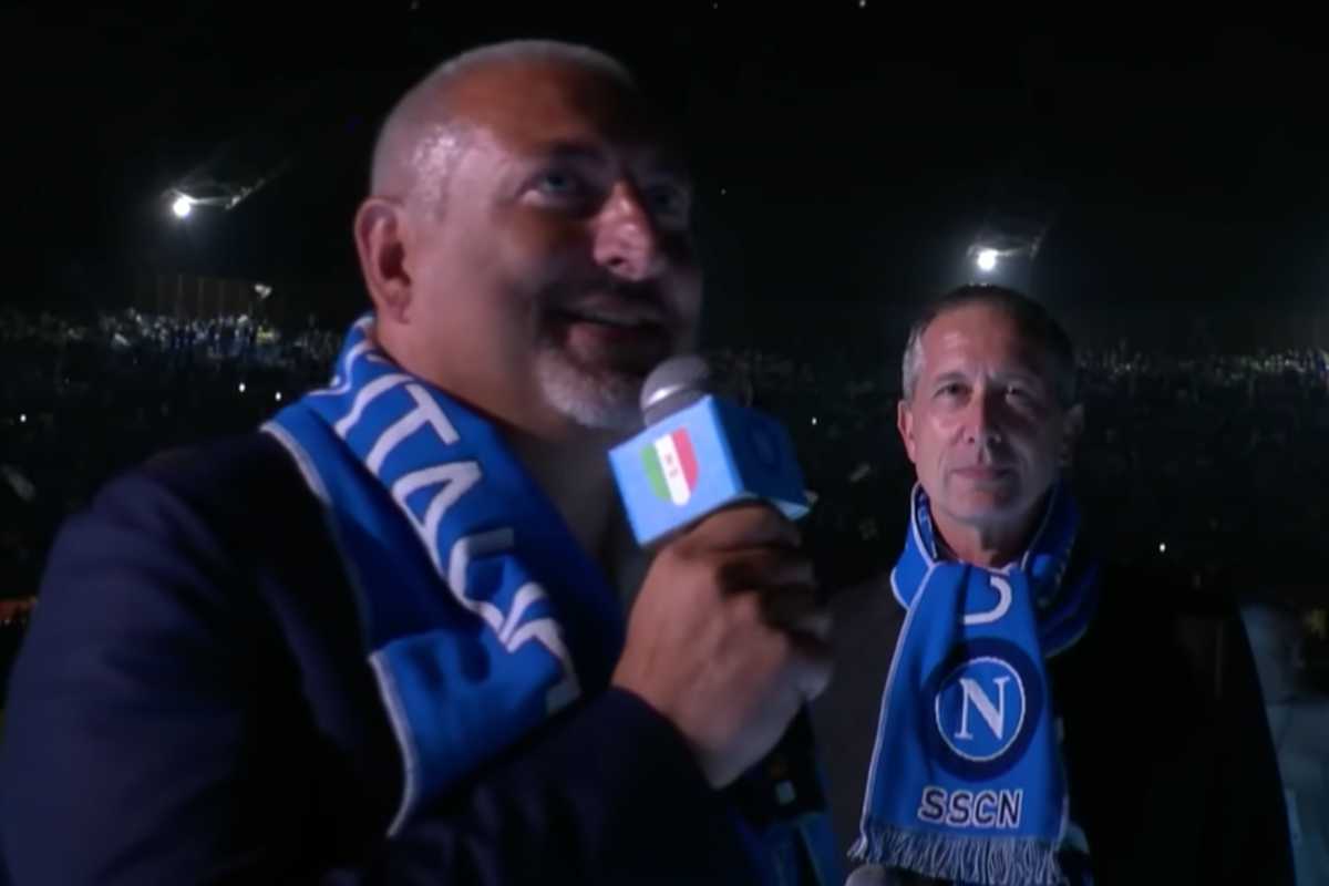 Micheli dopo la vittoria dello scudetto del Napoli