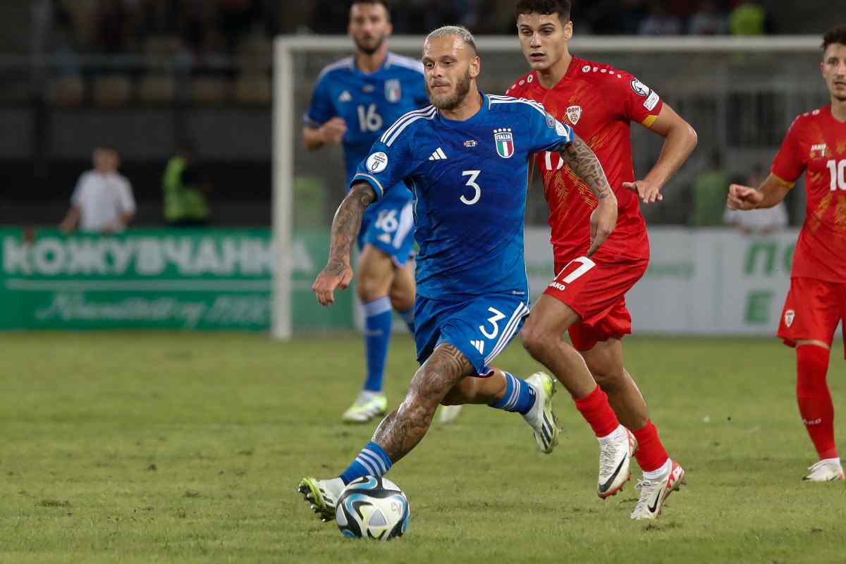 Fedrico Dimarco con la Nazionale italiana