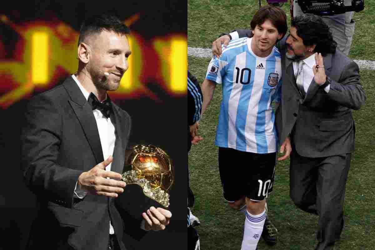 Messi dedica il Pallone d'Oro a Maradona