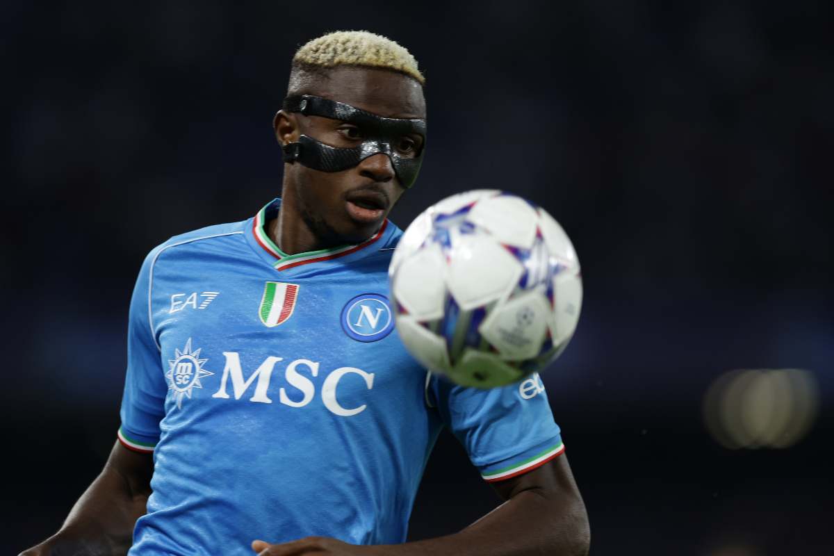 Victor Osimhen in Champions League contro il Real Madrid